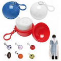 Rain Poncho Ball W/Keychain